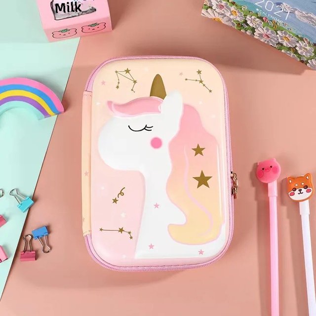 Estuche para lápices EVA 3D Cube de gran capacidad, papelería multifuncional para niños, caja de lápices impermeable para estudiantes, suministros de oficina