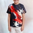 thumbnail image 2 of Zshosam Patriotic Shirt Boys Short Sleeve Boys 4th of July Holidays Short Sleeve Graphic T-Shirts Size 6T 7T,(Brick Red 6-7 Years), 2 of 4