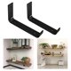 thumbnail image 5 of 2 unids/set soportes de estante en apariencia de L para arte resistente soporte de pared Incluye que cuelgan Cocina Oficina BLESIY Soporte de estante de pared, 5 of 8