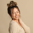 thumbnail image 3 of Madison Braids Womens Ponytail Holder Bun Hair Extension - Synthetic Hair - Top Knot - Ashy Light Brown, 3 of 6