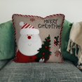 thumbnail image 2 of Throw Pillow Cover Xmas Pillow Cover Linen Cushion Cover Santa Claus Pillowcase, 2 of 4