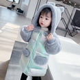 thumbnail image 2 of Toddler Kids Girls Winter Cute Thick Hooded Down Zipper Coat Jacket, 2 of 9