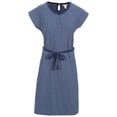 thumbnail image 1 of Trespass Womens Casual Dress Lidia - Cap Sleeves, Round Neck with Soft Pleat, Yarn-Dyed Stripe, Tie Belt at Waist, 2 Hand Pockets, Keyhole Button Fastening at Back, 1 of 8