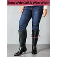 thumbnail image 6 of Women's Extra Wide Calf Knee High Boots Stiletto Heeled True Wide Width Plus Size Knee-High Boot Comfort Pointed Toe Tall Long Boots for Women., 6 of 7