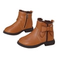 thumbnail image 3 of Toddler Girls Fall Winter Fashion Boots Casual Side Zipper Girls Shoes, 3 of 7