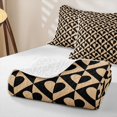 thumbnail image 4 of Castle Fairy Mid Century Heart Grid Quilt Full 3-Piece,Abstract Love Shape Full Bedspread Sets,Black Beige,1 Coverlet and 2 Pillowcases, 4 of 7