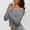 Grey, variant on TINZ Women's Fall Off Shoulder Sweaters Long Sleeve Ribbed Knit Fitted Pullover Tops Blouse Womens Casual Long Sleeve Half Zip Pullover Sweater Womens Sweat Shirt Men Hoodie Pullover