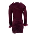 thumbnail image 5 of 2 Piece Outfit for Women Summer Sets Women's Winter V Neck Sexy Plush Suit Dress, 5 of 7