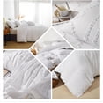 thumbnail image 6 of CinYana Boho 5-Piece White Tufted Embroidery Duvet Bedding Set, Queen, 6 of 6