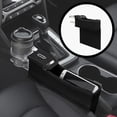 thumbnail image 1 of KMMOTORS Coin Box Side Pocket Black Console Side Organizer Seat Gap Filler Console Side Organizer Multi-Functional Storage (Black. Driver. With Cupholder), 1 of 5
