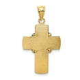 thumbnail image 4 of 14K Two-Tone Gold Charm Pendant Themed 33 mm 28 Diamond-Cut Cross, 4 of 4
