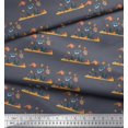 thumbnail image 3 of Soimoi Viscose Chiffon Fabric Coral & Fish Ocean Print Fabric by The Yard 42 Inch Wide, 3 of 3