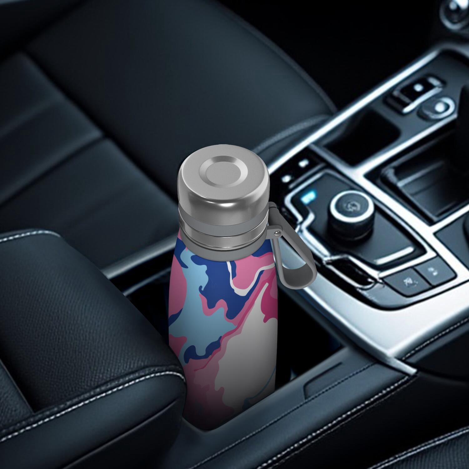 29oz Insulated Water Bottle with Tea Infuser, Stainless Steel Travel Mug, Liquid & Marble Print