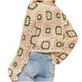 thumbnail image 6 of Royisotas Womens Pullover Sweaters Crewneck Loose Printed Beige Sweater Tops for Juniors Long Sleeve, 6 of 7