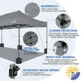 thumbnail image 6 of COBIZI 10'x30' Pop up Canopy,Party Tent Outdoor Event Instant Gazebo,Waterproof Commercial Heavy Duty Canopy for Events with 8 Sidewalls and 4 Sandbags,Wheeled Carry Bag,Gray, 6 of 15