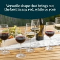 thumbnail image 2 of Libbey 7510 Vina Tall Wine Glasses Set, All Purpose Red and White Wine Glasses Set of 12, Professional Grade Glass Wine Glasses for Gatherings, Events, 2 of 6