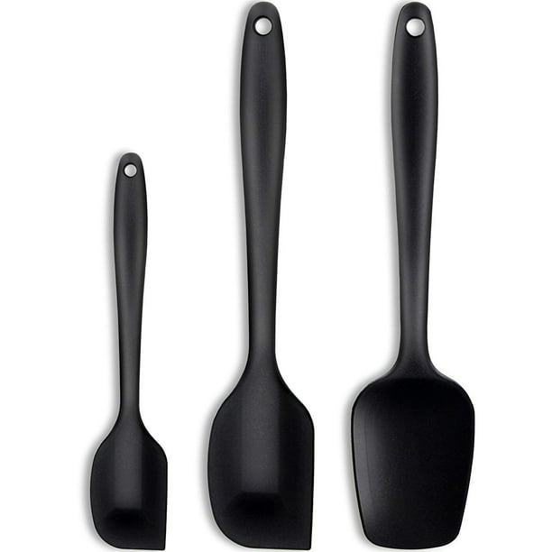 Silicone Spatula 3piece Set,HeatResistant Spatulas,Nonstick Rubber Spatulas with Stainless