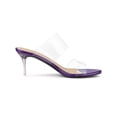 thumbnail image 3 of BLISSFUL STEP Sandales à Talons Aiguilles Transparentes pour Femmes à Bout Ouvert à Enfiler Violet Pâle 8, 3 of 7