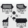 thumbnail image 7 of 2-Person Oversized Folding Camping Chair – Heavy-Duty Double Seat, 650 lbs Capacity, Black & Grey, with Cup Holders and Storage Pockets, 7 of 7