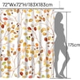 thumbnail image 6 of Fall Shower Curtain for Bathroom, Colorful Boho Floral Shower Curtains, Modern Autumn Plants Abstract Tree Leaves Bath Curtain with Hooks, Waterproof Fabric 72x72 Inches, Brown Red, 6 of 6