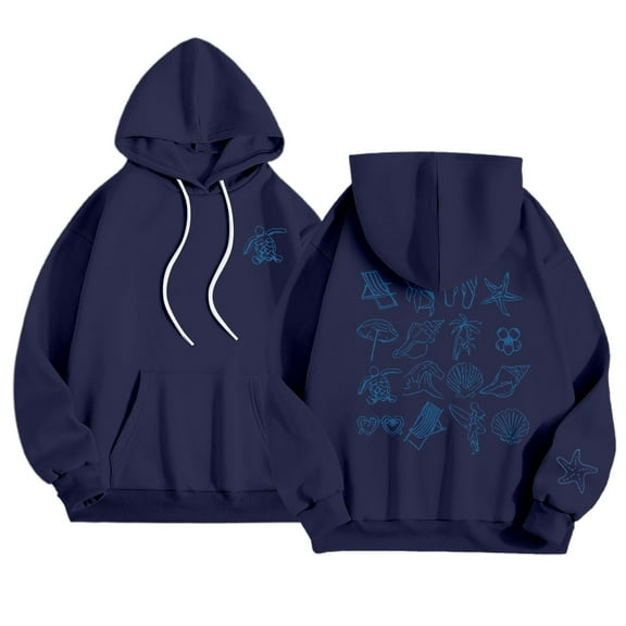 Wovix Women's Hoodie Rose Letter Print Hooded Pullover with Pocket Sweatshirt Long Sleeve for Daily