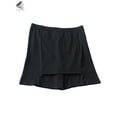 thumbnail image 3 of PULLIMORE Double Layers Front Crotch Safety Short Seamless Ice Silk Skirt Shorts (XL, Black), 3 of 8