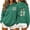 Green, variant on Hurxie Sweatshirt Hoodies Halloween for Women Graphic Pullover Top White,L