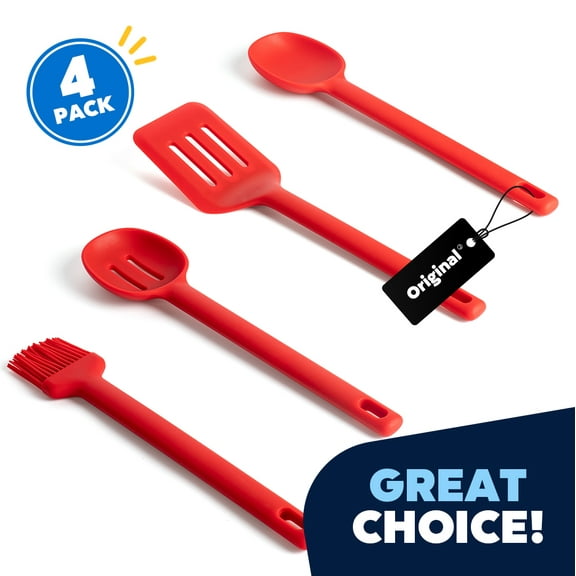 JEEXI Silicone Spatula Set - Rubber Kitchen Spatulas for Baking, Cooking, & Mixing - 600°F Heat-Resistant & BPA Free Silicone Scraper Spatulas for Nonstick Cookware - Dishwasher Safe