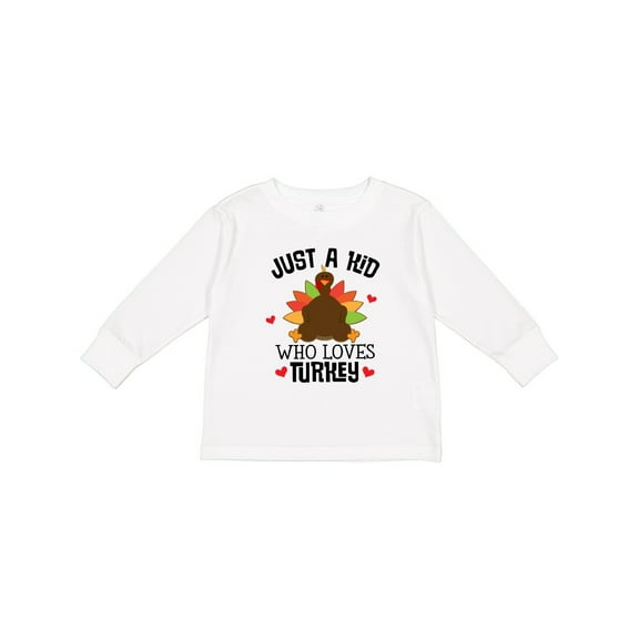 Inktastic Thanksgiving Funny Kids Turkey Boys or Girls Long Sleeve Toddler T-Shirt