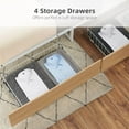 thumbnail image 5 of Queen Platform Bed Frame, White Metal Platform Bed Frame with 4 Drawers and Headboard, 5 of 5