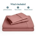 thumbnail image 3 of Bare Home Premium 1800 Collection 4-Piece Bed Sheet Set, Full, Dusty Rose, 3 of 11