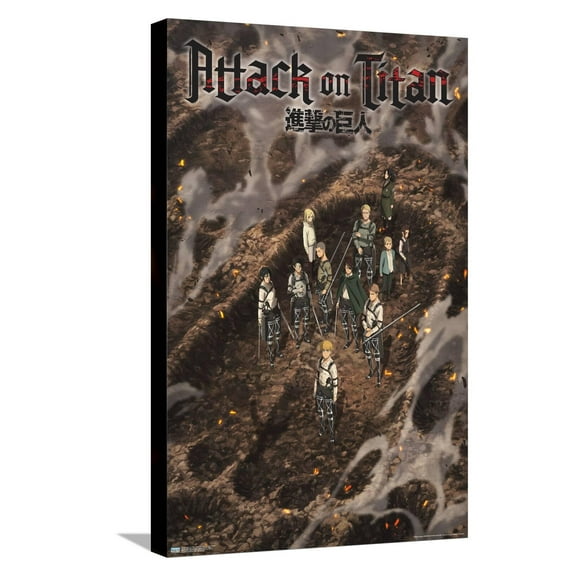 Attack on Titan: The Final Season - Part 3 Teaser Canvas Wall Poster, 14.725" x 22.375"