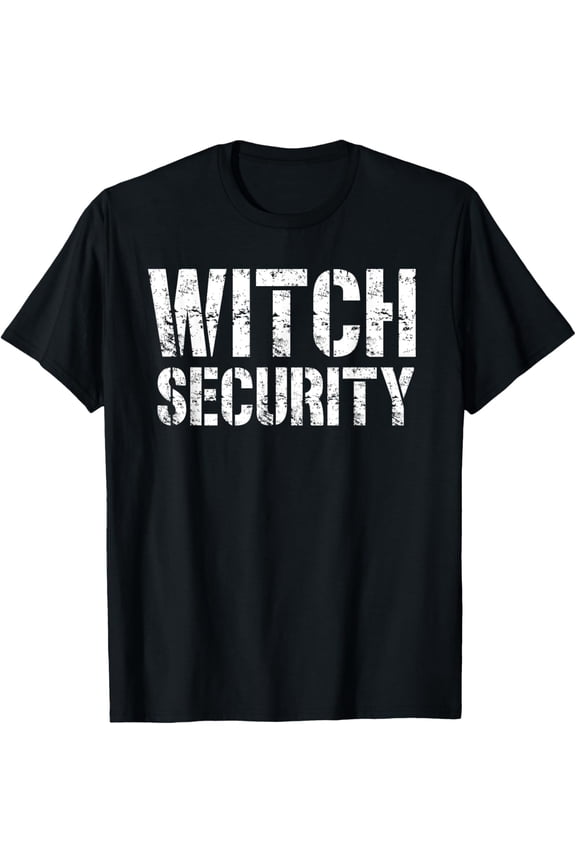 Halloween Dad Mom Daughter Adult Costume Witch Security T-Shirt