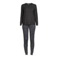 thumbnail image 5 of Jaclyn Women's Long Sleeve Waffle Top and Jogger Sleep Set, 2-Piece, 5 of 5