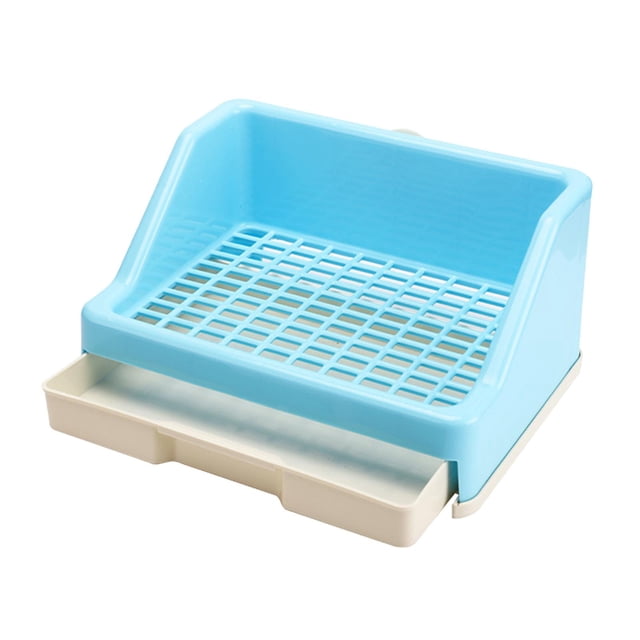Caja de Arena para Mascotas Sunnimix Bandeja de Inodoro Fijable Azul