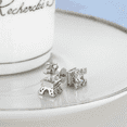thumbnail image 6 of Yoursfs Silver Cubic Zirconia Small Stud earrings for Women Platinum Plated Rhinestone Earrings Hypoallergenic Piercing Earring Jewelry Gifts Clearance, 6 of 7