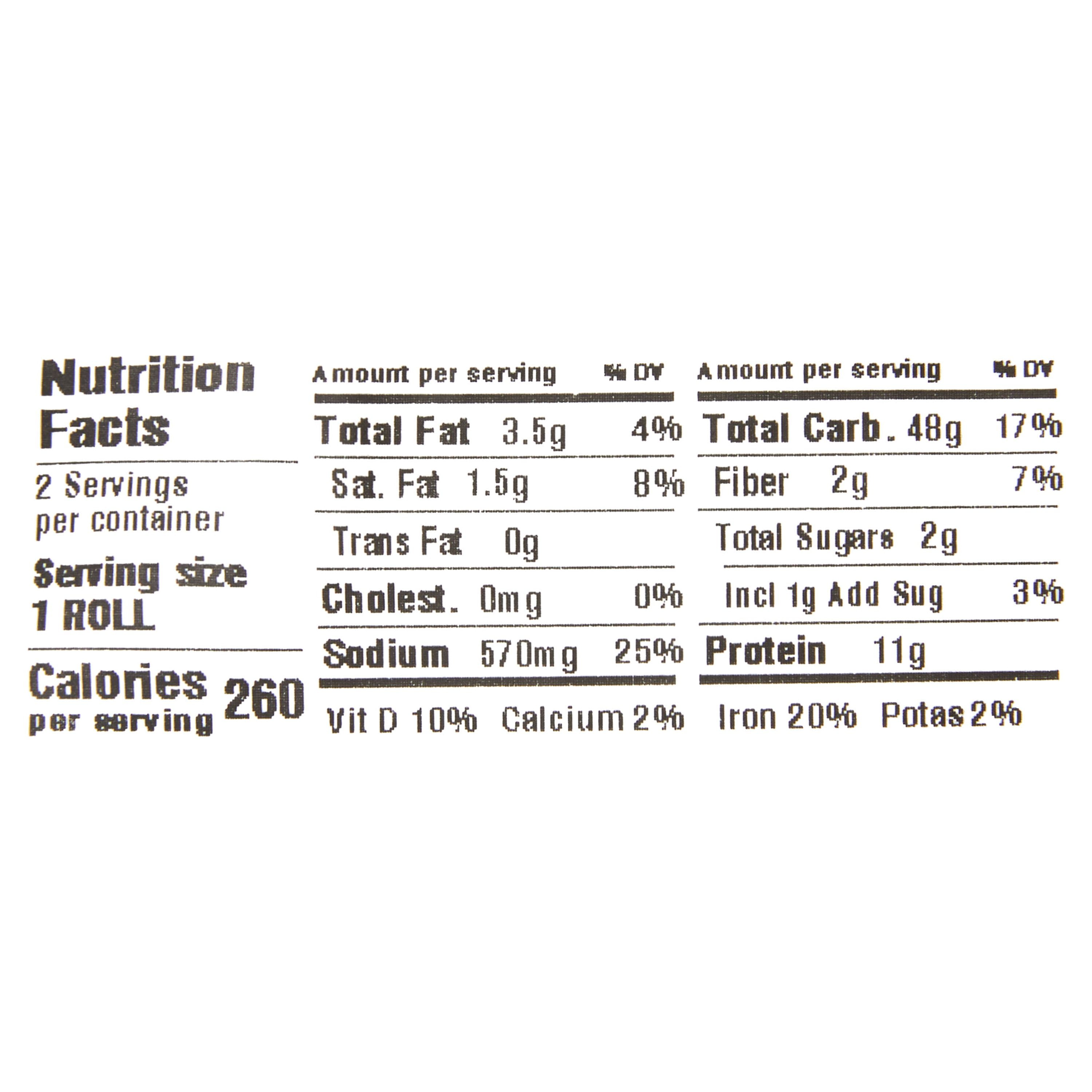 Freshness Guaranteed White Sub Bakery Bread Rolls, 4 oz, 2 Count