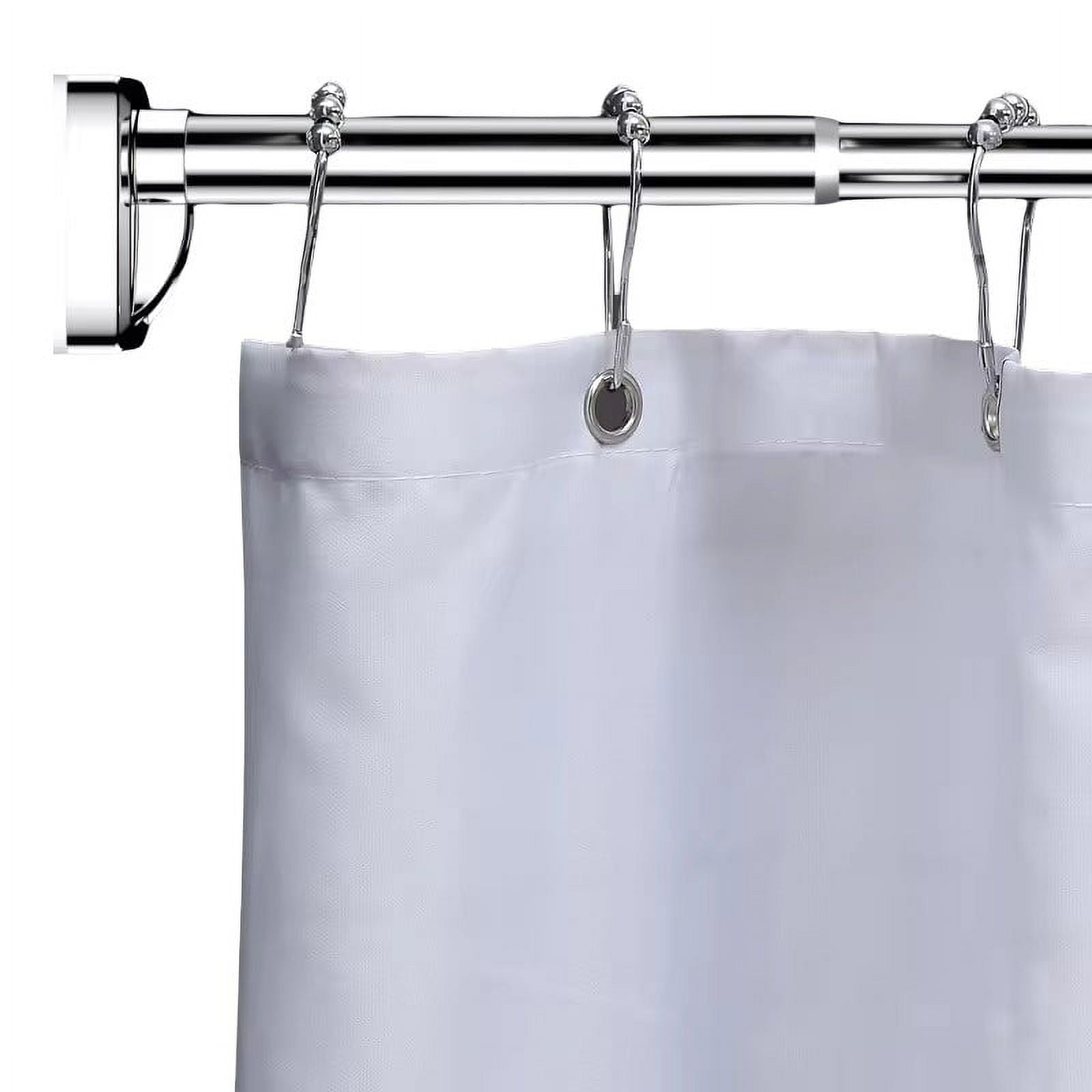 Spring Tension Curtain Rod for Room Divider 43 to 122 inches,Adjustable Shower Curtain Rods,No Drilling,Silver