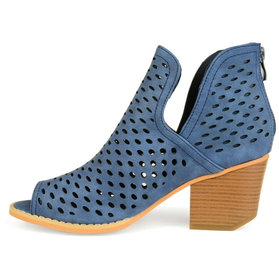 perforated leather booties