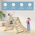 thumbnail image 5 of OLAKIDS Climbing Toys for Toddlers, 3 in 1 Foldable Kids Wood Montessori Pikler Climber Ladder with Ramp, Slide for Gym Playground, Baby Indoor Climb Play Structure Activity Set (Colorful), 5 of 9