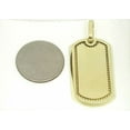 thumbnail image 3 of real 10k yellow Gold solid dog tag Pendant charm shiny fine gift jewelry 6.7g, 3 of 10
