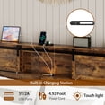thumbnail image 3 of Harper & Bright Designs Queen Size Platform Bed with Charging Station, Wood Platform Bed Frame with Storage, Dark Brown, 3 of 7