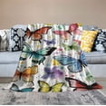 thumbnail image 2 of ONETECH  Butterfly Throw Blanket Smooth Lightweight Soft Print Blanket for Travelling Camping Gift Kid Adult, 2 of 6