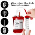 thumbnail image 2 of Bolsas Blood IV para bebidas, 300 ml, reutilizables para Halloween, 80 unidades, 2 of 7