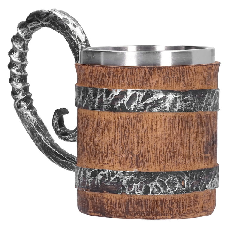 Personalized Stainless Steel Beer Barrel Mug, Engraved Insulated