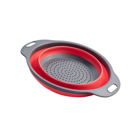 

Drain Basket with Handle Hanging Double Layers Collapsible Colander Storage Retractable Drainer Household Organizer Tools