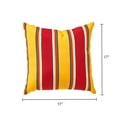 thumbnail image 5 of Carnival Stripe 17 x 17 in. Outdoor Square Accent Pillow, Set of 2, 5 of 6