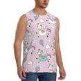 thumbnail image 2 of Bixox Men's Llama Unicorn and Rainbow Printed Shirt Sleeveless Fitness Tank Top-Medium, 2 of 7