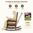 thumbnail image 4 of SERWALL Oversized Outdoor Rocking Chair for Adults, HDPE All Weather Patio Rockers for Porch Garden Lawn, Brown, 4 of 6