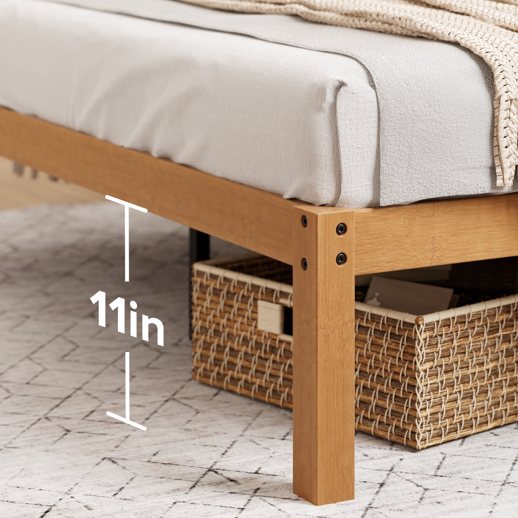Zinus Maddie Bamboo Platform Bed Frame, Full